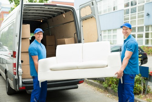 Removal van ready for a local move in Brixton