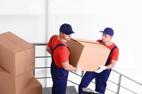 Local house removals team preparing for a move in Brixton