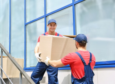 Person using a screen reader on a moving services website