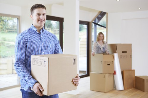 Student removals service supporting a move in Brixton with boxes and furniture