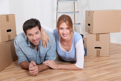 A local removals team planning access and loading for a Brixton property